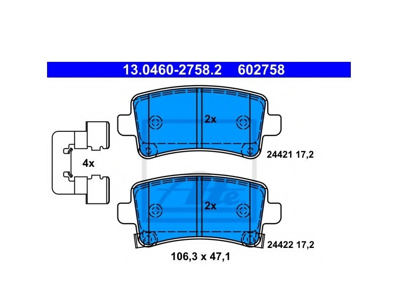 Placute frana spate Opel Insignia ATE J60